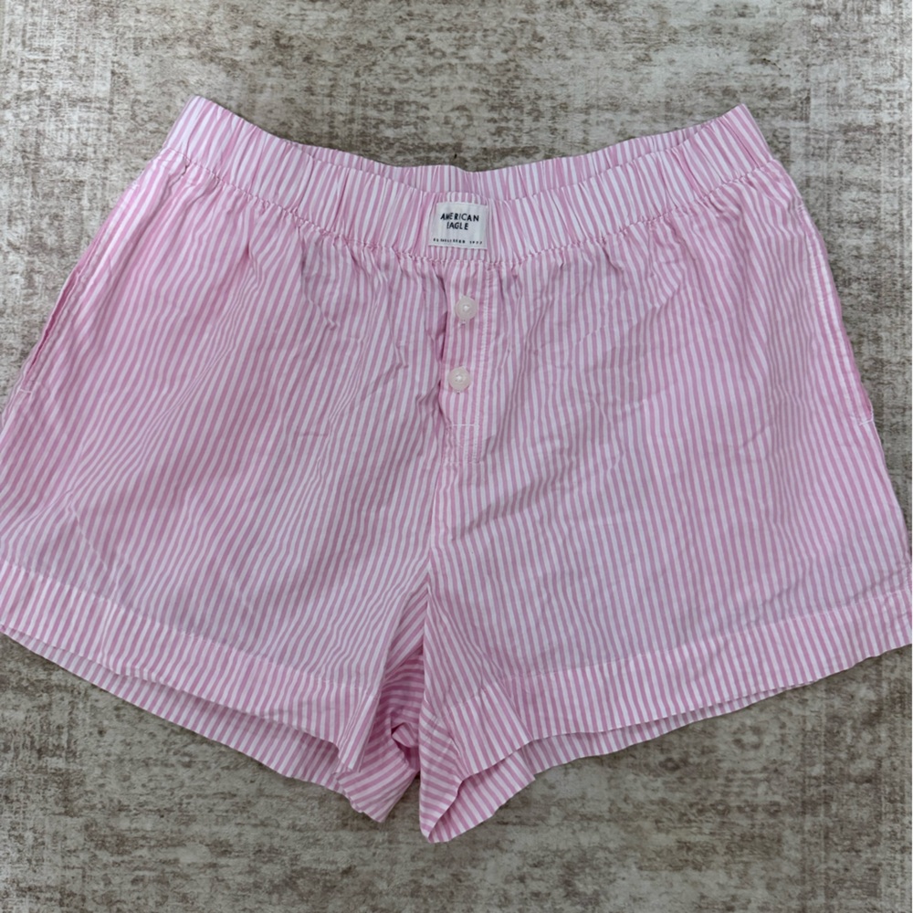 Pink & White Striped Cotton Boxer Shorts